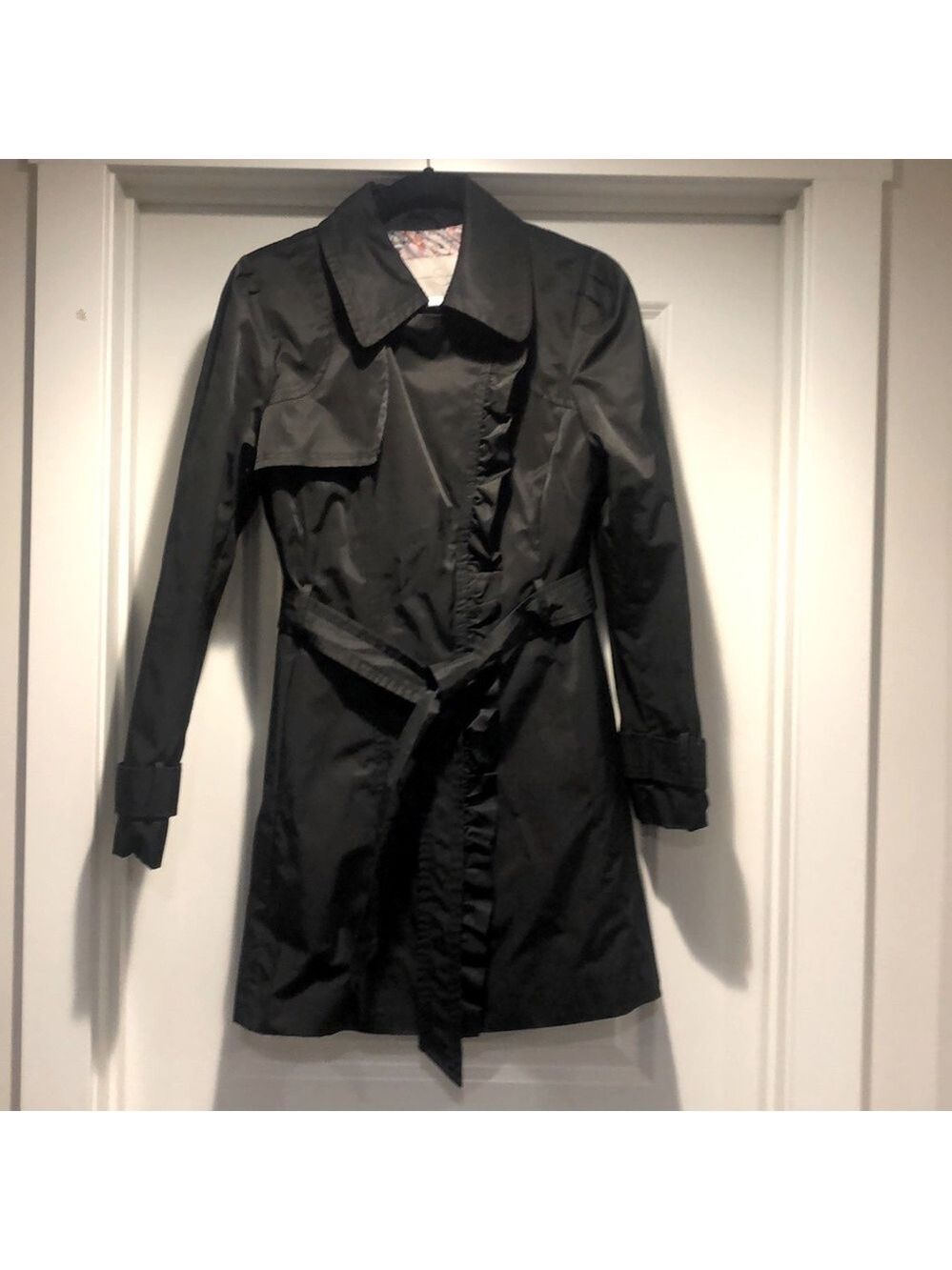 Jessica Simpson Ruffle Trench Coat